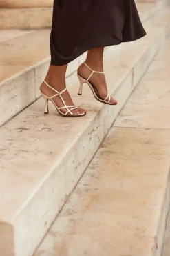 ATP Atelier Amalfi Nappa Sandaler Med Strappy Klackar Linne Store