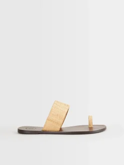 ATP Atelier Astrid Raffia Platta Sandaler Naturlig Shop