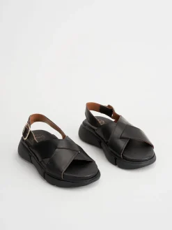 ATP Atelier Barisci Lader Chunky Sandaler Svart Best Sale