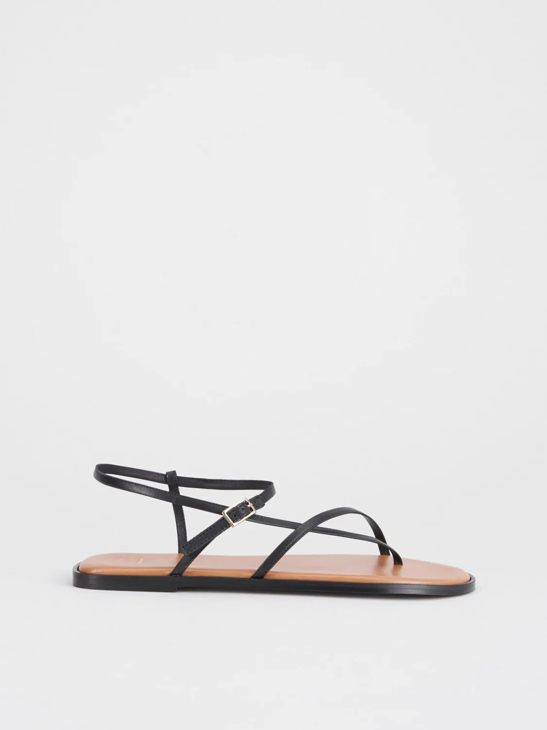 ATP Atelier Capri Nappa Platta Sandaler Svart Clearance