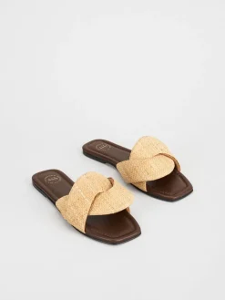 ATP Atelier Capurso Raffia Platta Sandaler Naturlig New