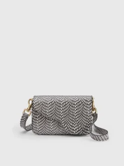 ATP Atelier Corsina Printed Graphic Snake Nappa Axelvaska Svart/Linne Best Sale