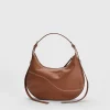 ATP Atelier Liveri Grained Leather Small Hobo Bag Brandy/Kontrastsom Discount