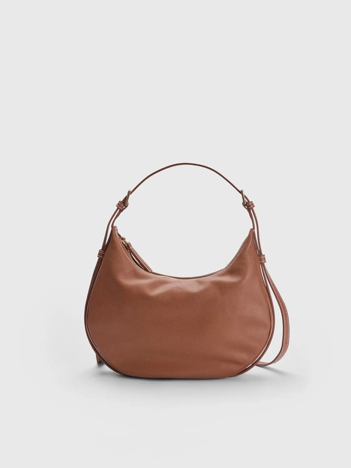 ATP Atelier Liveri Grained Leather Small Hobo Bag Brandy/Kontrastsom Discount