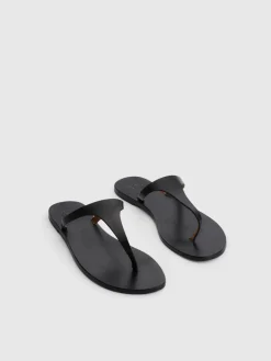 ATP Atelier Pesche Lader Platta Sandaler Svart Outlet