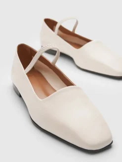 ATP Atelier Petina Nappa Mary Jane Flats Linne Cheap