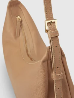 ATP Atelier Potenza Grained Leather Large Hobo Bag Nocciola/Kontrastsom Sale