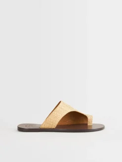 ATP Atelier Rosa Raffia Cutout Sandaler Naturlig Best