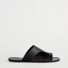 ATP Atelier Rosa Skinnsandaler Svart Best Sale