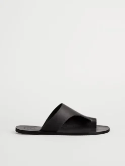 ATP Atelier Rosa Skinnsandaler Svart Best Sale