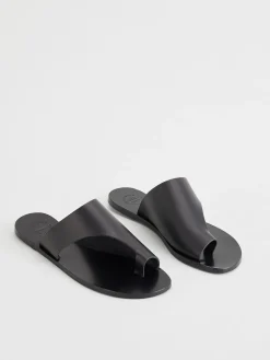 ATP Atelier Rosa Skinnsandaler Svart Best Sale