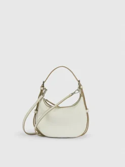 ATP Atelier Silea Grained Leather Mini Hobo Bag Bianco/Kontrastsom Shop