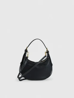 ATP Atelier Silea Grained Leather Mini Hobo Bag Svart/Kontrastsom Cheap