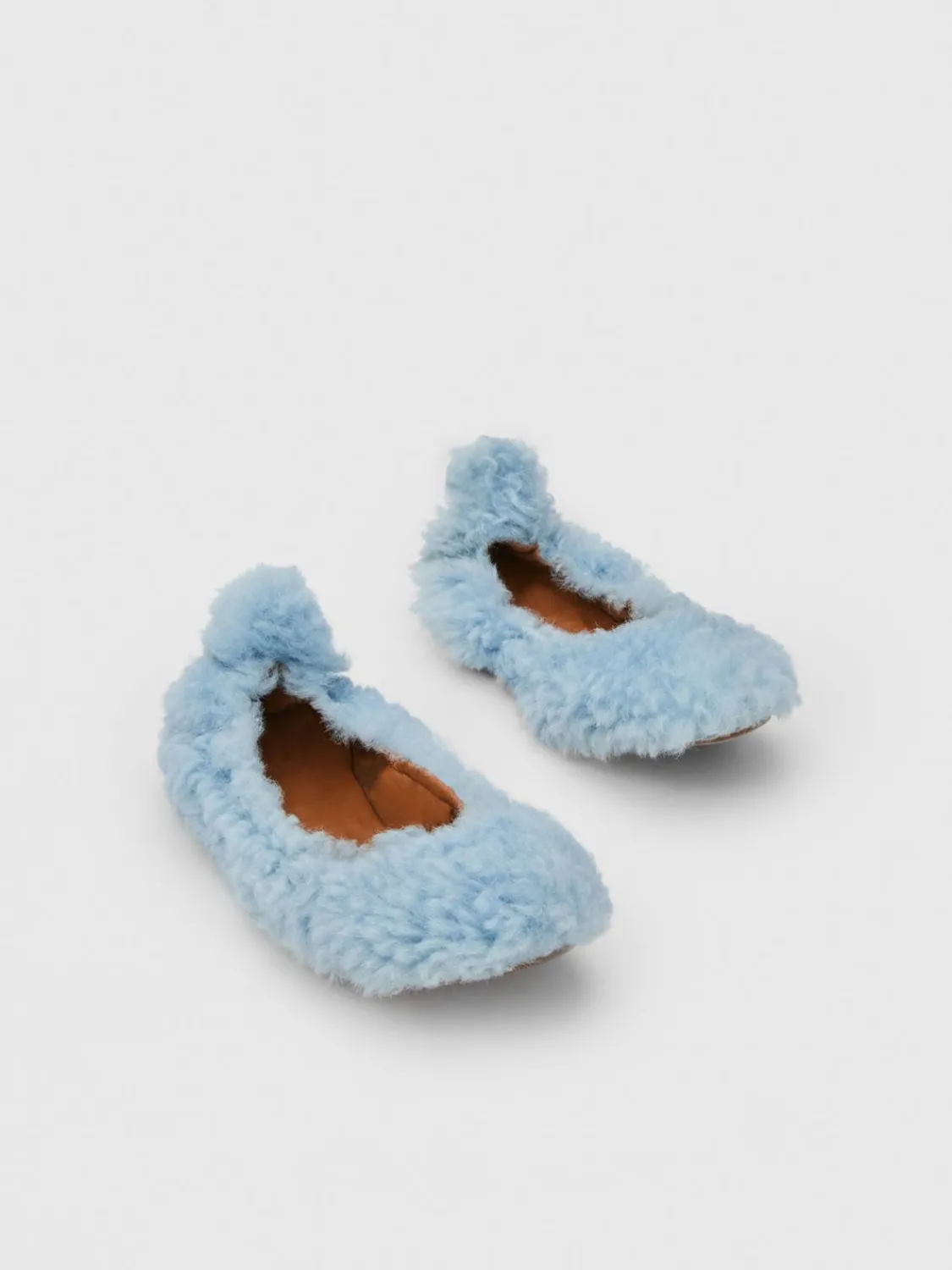 ATP Atelier Teano Shearling Ballet Flats Baby Bla Flash Sale